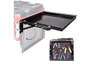 DNSHORIX Powerful Magnetic Kit Compatible with Mil.waukee Packout Toolbox, Folding Table Top Compatible with Mil.waukee Packout, Tool Tray Side Bracket Compatible with Rails, No Drilling