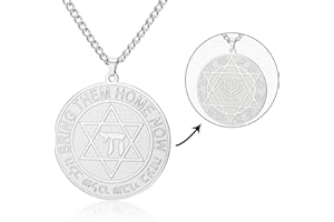 VASSAGO Collana con stella di David con ciondolo ebraico Chai ebraico Hanukah Menorah ciondolo 12 costellazioni collana amuleto gioielli ebraici per uomo donna