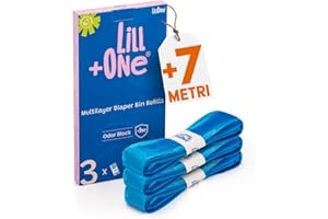 LillOne 3 Ricariche EXTRA LUNGHE UNIVERSALI Mangiapannolini a 7 Strati, Nuova Formula Anti Odore - Sacchetti Ricarica Mangia Pannolini - Compatibili con Maialino Foppapedretti Tommee Tippee e altri