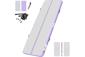 BPB Air Matte Track Tumbling mata gimnastyczna, 3 m, nadmuchiwana mata gimnastyczna do treningu i ćwiczeń, mata treningowa, 10 cm wysokości, z pompką, do domu, gimnastyki, cheerleadingu, jogi,