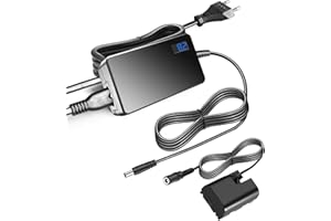 AMZFWING ACK-E6 Adaptateur Secteur DR-E6 Coupleur CC LP-E6 LP-E6N Kit Adaptateur de Batterie factice pour appareils Photo Canon EOS R R5 R6 90D 80D 60D 60Da 6D 7D Mark II, 5D Mark III.