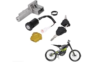IUVWISN For Surron Ignition Key Switch Replacement with CNC Key Cover,Lock Key Plug Set for Sur Ron Light Bee S/X Electric Dirt Bike Gold