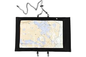 TOPHOMER Funda impermeable para mapas, funda de mapa transparente, funda de mapa de acampada, TPU para senderismo, camping, 48,5 x 30 cm