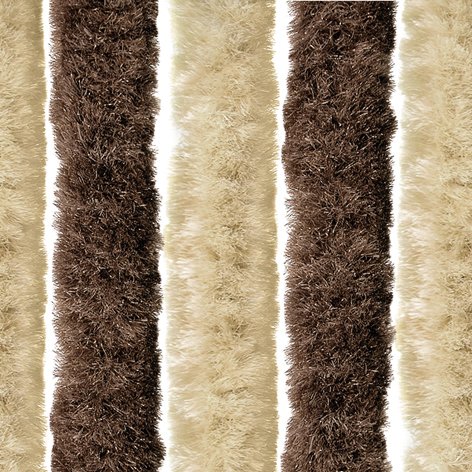 Preisvergleich Produktbild Flauschvorhang, Beige / braun
