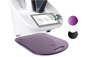 Niltava Gleitbrett für Thermomix TM6 & TM5 – Premium Acryl – Gleiter für Küchenmaschine – Müheloses Verschieben & Schutz für Geräte – Passgenau & Elegant – Violett Hochglanz