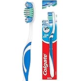 Colgate Triple Effect Medium Toothbrush Reaching Back Teeth with Tongue Cleaner
