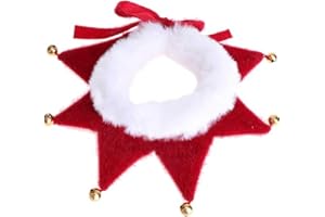 ANIEPAA Collier Noel Chien avec 6 Cloches, Écharpe Réglable pour Chat et Chien Accessoires de Vêtements, Cadeau Noel pour Animaux de Compagnie Convient aux Chiens, Chats, Chiots, Chatons (Rouge, L)