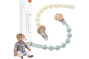 Attache Tetine Silicone - WeSweet Lot de 2 attaches-sucettes en silicone de qualité supérieure pour garçons et filles, sans BPA, faciles pour les parents