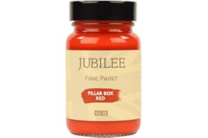 Guild Lane Jubilee Fine Paint - Pillar Box Red - Furniture, Metal, Fabric, Glass & More - Indoor & Outdoors - Water-Based Acrylic Paint - 60ml Jar