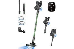 Vactidy V9 Pro Cordless Vacuum Cleaner, Strong Suction with Powerful Brushless Motor, Lightweight Stick Vacuum with LED Headlights, Max 45 Mins Runtime for Carpet Floor Pet Hair Cleaning