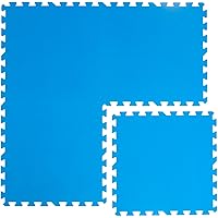 EYEPOWER 1cm Dicke Poolmatte 4er Set Bodenmatte 1qm Bodenfliesen Bodenfolie Unterlage für Pool Robustes erweiterbares…