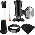 Angju Coffee Espresso Tamper Set, 51mm Espresso Tamper & WDT Tool, Espresso Dosing Funnel, Silicone Gel Coffee Tamper Mat, Espresso Accessories for Barista Bar Home Office
