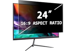 PYS Removable Computer Privacy Screen Filter,Compatible with 24 inch iMac Monitor,Frameless Monitor,Touch Screen Monitor-16:9 Aspect Ratio - Easy On/Anti-Glare/Anti-Scratch/UV-Blocking/widescreen