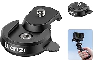 ULANZI CK01 Cka Quick Release Base Set zestaw akcesoriów do aparatu, szybki zestaw montażowy ze śrubą 1/4'' do kamer DJI Insta 360 AKASO Action, małych aparatów i lamp Superszybkie przełączanie