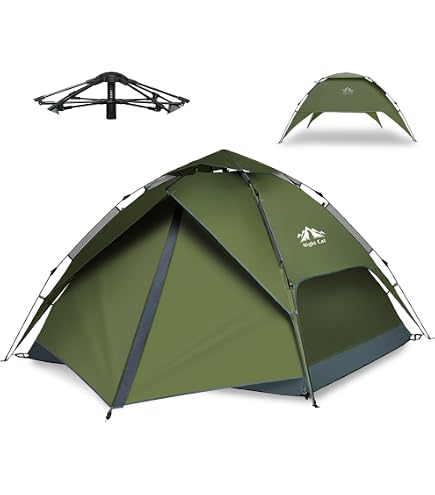 Tente Instantanée Pop-up 3 Secondes - 2-3 Personnes - Verte - Imperméable 3000mm - Neuf