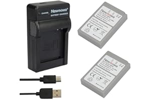 Newmowa BLS-5 Batería (2-Pack) y Kit Cargador USB portátil para Olympus BLS-5, BLS-50, PS-BLS5,Olympus OM-D E-M10,Pen E-PL2,E-PL3,E-PL5,E-PL6,E-PL7,E-PL8,E-PM2