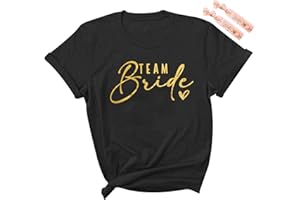 Antsparty Team Bride Tshirt, Wedding Party Team Bride Tshirt with Gift Box Ribbon, Women Bridesmaid Tee for Bridesmaid Party Hen Party
