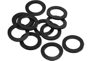 PATIKIL M20 Gummi Flache Unterlegscheiben 12 Pack 20mm ID 30mm AD Dichtungsringe Beilagscheiben Dichtring für Wasserhahn Rohrleitung Wasser Schlauch Befestigung Bolzen Schwarz