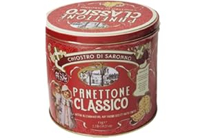 Divas World Classico Italian Sweet Bread Chiostro Di Saronno Tin 1kg (Classic Panettone), Multicolor