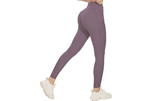ChunyChi Leggins Deportivos Mujer Largos con Bolsillos, Legegings Opacos de Cintura Alta, Mallas Deporte Mujer Leggins Mujer Push Up para Yoga, Fitness, Longitud Fácilmente Acortable