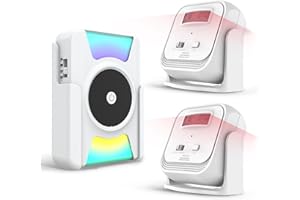 DAYTEE DAYTECH Motion Sensor Alarm for Caregiver Pager Bed Alarm and Fall Prevention for Elderly Dementia Patients Elderly Monitoring 2 PIR Motion Detector and 1Receiver