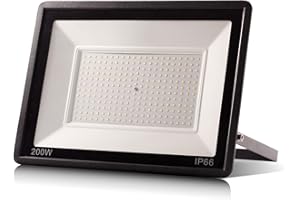 Yinet-EU Proiettore Faro LED 200W Luce di Sicurezza IP66 Impermeabile 20000lm Faretto LED da Esterno 6500K Luce Bianco Freddo Fari LED Lampada Luce di Sicurezza Potente per Giardino Corridoio Cortile