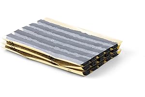 ZERINT TS-160D15 Tappo di Riparazione Pneumatici, 15 Pezzi 6 x 100 mm Tappo Sigillante per Pneumatici Senza Camera D'aria Nero, Catena di Riparazione Pneumatici per Auto, Bici, UTV, ATV, Carrello