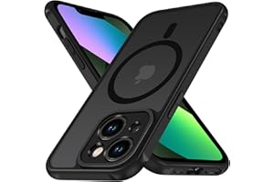 ‎IVOLER iVoler Magnetyczne etui na iPhone'a 13 6,1 cala, [kompatybilne z MagSafe] [Ochrona przed wstrząsami klasy wojskowej] Półprzezroczyste matowe etui z tyłu cienki silikonowy futerał ochronny