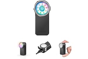 ‎WURKKOS Wurkkos HD03 Mini LED Taschenlampe mit Flutlicht, Fokussiertes Licht und RGB,680 Lumen Superhelle Kleine Clip Lampe, Typ-C Aufladbar Taschenlampe, IPX6 Blinklicht für den Alltag Camping Notfall-Black