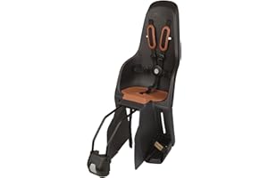 MINIA BY POLISPORT MINIA - Siège arrière pour vélo adaptée aux Enfants de 9 Mois à 6 Ans en Jaune avec ancrage dans Le Cadre ou Le Porte-Bagages