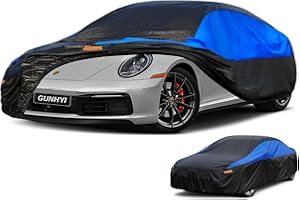 GUNHYI Bâche Voiture Exterieur Respirante et Étanche pour Tous Temps, Housse Voiture Protection Anti-UV Contre, la Poussière, la Pluie, Universelle pour Audi A3/Porsche 911/CLA/CLK/SL (450-470 cm) 3L