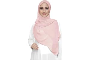 LINA & LILY Premium Chiffon Hijab Head Scarf Shawl Wrap for Muslim Women Lightweight