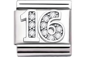 Italian Charm Link Number Birthday Milestones fit 9mm bracelet