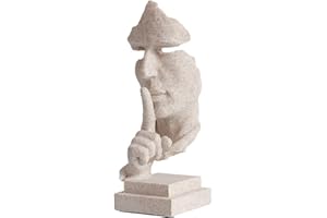 PIGPIGFLY Sculptures,Decorative Figures,Statue of the Silent,Decoration Living Room,Abstract Sculpture,Home Store Decoration,Modern Living Room Ornaments（Sandstone）