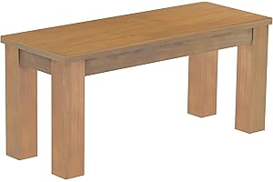 B.R.A.S.I.L.-Möbel Brasilmöbel Sitzbank 100 cm Rio Classico Eiche Natur Massivholz aus Pinie, Verschiedene Größen & Farben, ideal für Esszimmer & Küche