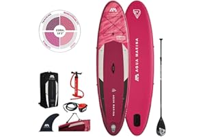 Aqua Marina Coral, Inflatable Stand Up Paddle Board (iSUP) Package, 310 cm Length, Pink