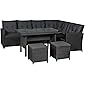 ArtLife Polyrattan Sitzgruppe Lounge Santa Catalina schwarz – Gartenmöbel-Set mit Eck-Sofa & Tisch - bis 6 Personen…
