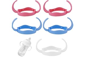 HOUKIPER Babyflaschen Griffe, 5 Stück Weithals Babyflaschengriffe Baby Fütterung Pflege Flaschenhalter- Easy Grip Standard Baby Flaschenhalter für Avent Natural Serie (Keine Flasche)