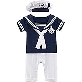 De Feuilles Chic Chic Body Barboteuse Bebe Avec Chapeau En Coton Ensemble T Shirt Bebe Garcon Marin Confortable Souple Ete Amazon Fr Vetements
