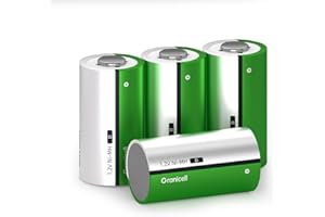 Granicell 4 Pack 10000mAh Wiederaufladbare D-Batterien Hohe Energie, niedrige Selbstentladung NiMH D-Cell Batterie