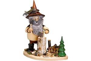 ‎DWU UHLIG DWU Uhlig Räuchermann Waldwichtel auf Brett Holzhacker 26 cm