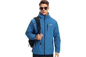 Covisoty Chaqueta Impermeable Para Hombres, Ligera con Capucha Cremallera Chaqueta Cortavientos Para Hombre Viento al Aire libre