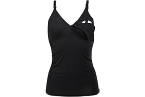 Herzmutter Camiseta Lactancia - Algodón - Top de Lactancia Materna - Ropa Mujeres Lactantes - Bustier Integrado - Set de 1 y 2-5400