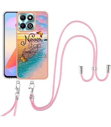 Honor X6b Handyhülle Mit Kette – Transparente Silikon-Schutzhülle Mit Halsband & Displayschutzfolie