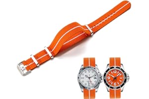 Niziruoup Uhrenarmbänder Elastisches Nylon Französischer Fallschirm NATO Nylon Einteiliges Militärersatzband für Männer Frauen Gebürsteter Edelstahl Schnalle Uhrenarmband 18mm 20mm 22mm