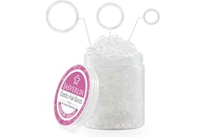 JASVERLIN Elastici trasparenti per capelli, 2000 pezzi, dimensioni assortite, per capelli piccoli, medi e grandi, per coda di cavallo, per donne e ragazze, bambini, per acconciature da fini a spessi,