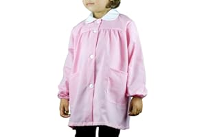 KLOTTZ Grembiule Scolastico a Quadri. per Asilo e lavoretti Manuale.