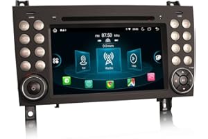 Erisin Android 13 8-rdzeniowe radio samochodowe z GPS do Mercedes-Benz SLK klasa R171 SLK200 SLK280 7 cali nawigacja ekran dotykowy zintegrowany bezprzewodowy CarPlay DAB+ WiFi 4G FM Bluetooth A2DP