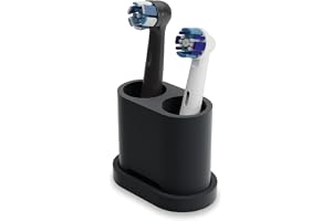 Qikfresh - Hållare för 2 borsthuvuden och eltandborstar - Kompatibel med Oral-B, iO, Philips Sonicare, Waterpik, Fairywill