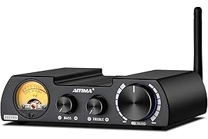 AIYIMA A08Pro Bluetooth 5.1 TPA3255 Mini amplificateur de puissance 2.0/2.1 canaux 300Wx2 (4 ohms) Amplificateurs stéréo HiFi Classe D VU-mètre numérique avec contrôle des aigus et des basses